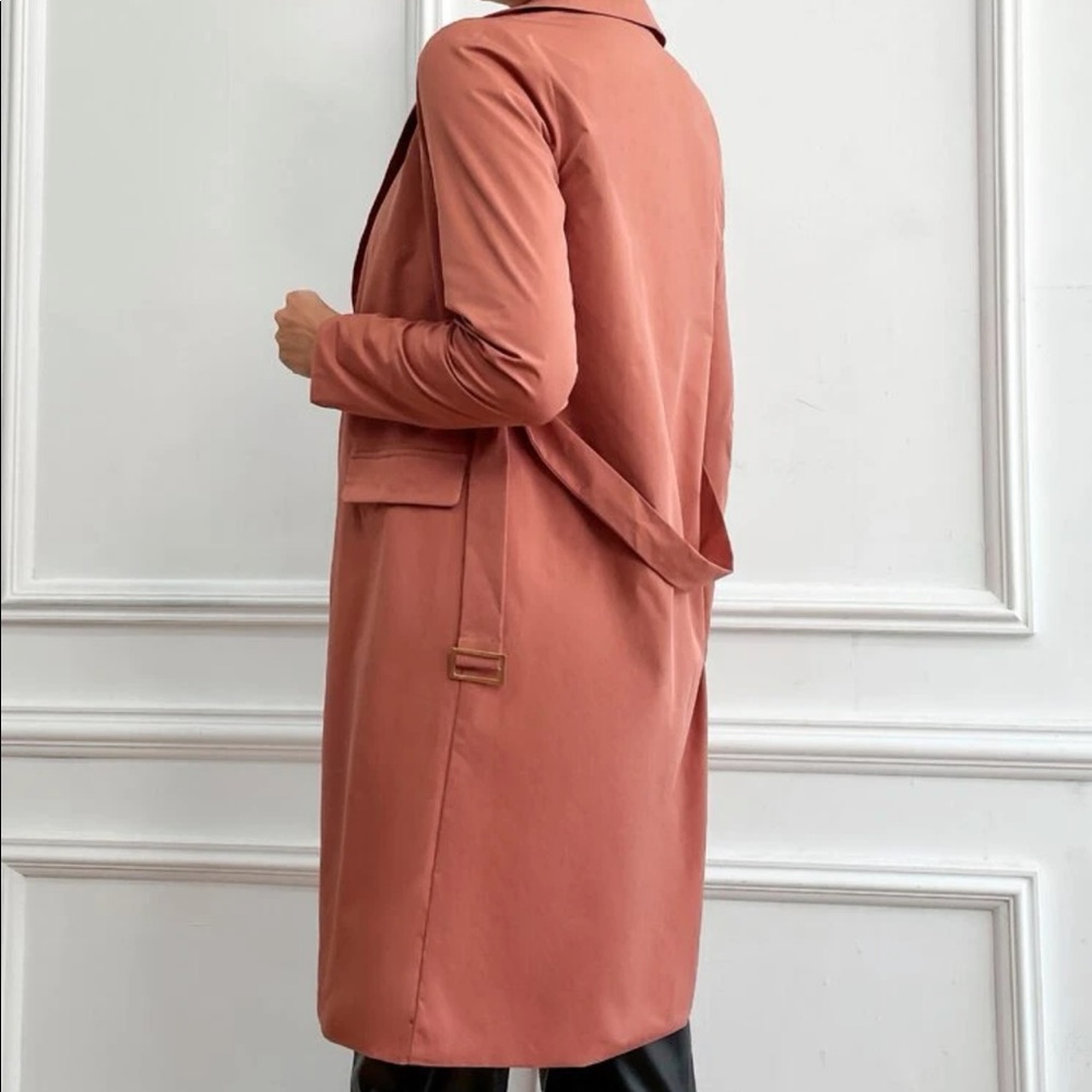 Open front trench coat - Picture 3 of 9